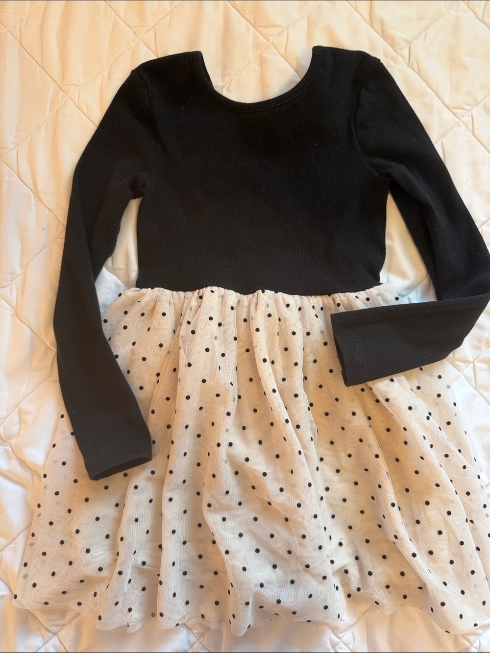 GAP Dress with White Polka Dot Tulle Skirt
